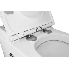 Унитаз импульсный Azario 360х570х450 напольный, полукруглый, быстросъемное сиденье микролифт (AZ-102)