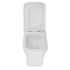 Унитаз-моноблок AZARIO GRESSA 705х370х760 напольный, безободковый, в комплекте с сиденьем дюропласт микролифт, белый (AZ-1111)