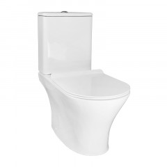 Унитаз-компакт Azario Verde 650х380х790 напольный, безободковый, с быстросъемным сиденьем микролифт (AZ-8220)