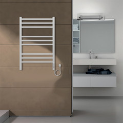 Полотенцесушитель электрический AZARIO ANCONA 500/800 квадрат, 9 секций, диммер справа, белый (AZ71858W)