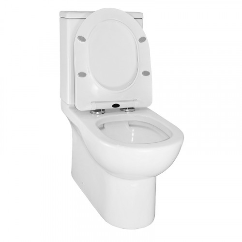 Унитаз-компакт AZARIO Ambra 645x370x815 напольный, безободковый, в комплекте сиденьем микролифт (AZ-848)