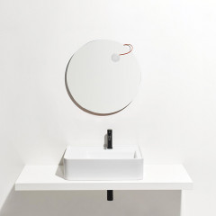 SIMAS RATIO Раковина чаша подвесная 55x46xh18 см, с 1 отв. для смесителя, без перелива, цвет белый