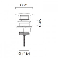 Catalano Слив для раковины с переливом, цвет белый глянцевый