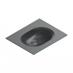 Catalano SFERA Раковина консоль 60x50, без отв. под смеситель, покрытие Cataglaze+, цвет черный матовый