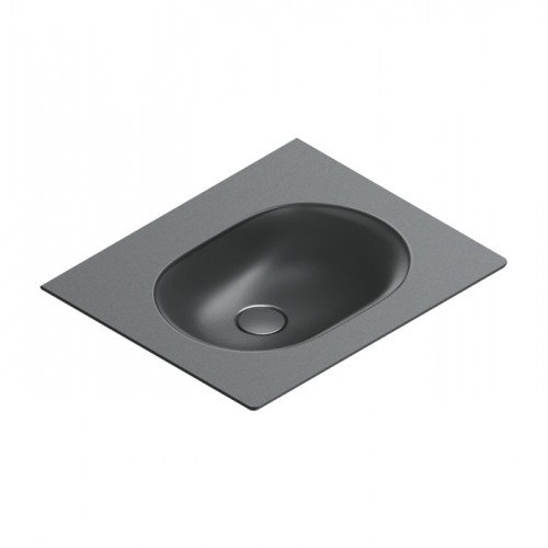 Catalano SFERA Раковина консоль 60x50, без отв. под смеситель, покрытие Cataglaze+, цвет черный матовый