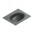 Catalano SFERA Раковина консоль 60x50, без отв. под смеситель, покрытие Cataglaze+, цвет черный матовый