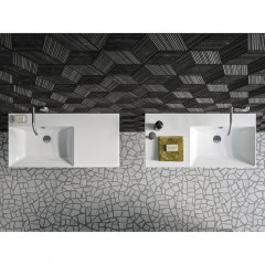 Catalano ZERO Раковина 100x50 чаша слева, без отв. под смеситель, покрытие Cataglaze+, цвет белый глянцевый