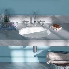 Catalano Italy Раковина 57*42см встраиваемая под столешницу с переливом, без отв. под смеситель, покрытие Cataglaze+, цвет белый глянцевый