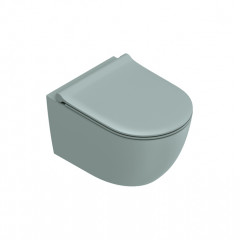 Catalano SFERA Унитаз подвесной 50x35, безободковый, смыв Tornado, покрытие Twinglaze+, без крепежа, цвет Aqua Satinato