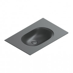 Catalano SFERA Раковина консоль 75x50, без отв. под смеситель, покрытие Cataglaze+, цвет черный матовый