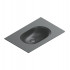 Catalano SFERA Раковина консоль 75x50, без отв. под смеситель, покрытие Cataglaze+, цвет черный матовый
