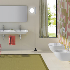 Catalano ITALY Раковина 125x50 двойная, без отв. под смеситель, покрытие Cataglaze+, цвет белый глянцевый