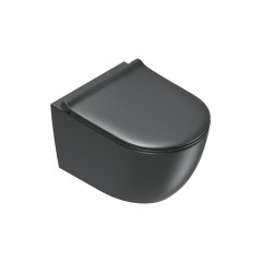 Catalano SFERA Унитаз подвесной 50x35, безободковый, смыв Tornado, покрытие Twinglaze+, без крепежа, цвет черный матовый