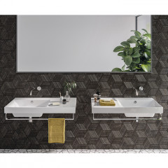 Catalano ZERO Раковина 100x50 чаша слева, без отв. под смеситель, покрытие Cataglaze+, цвет белый глянцевый