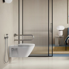 Catalano Comfort Унитаз подвесной 70x37, безободковый, смыв Tornado, покрытие Cataglaze+, цвет белый глянцевый