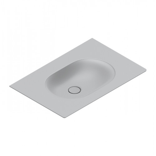 Catalano SFERA Раковина консоль 75x50, без отв. под смеситель, покрытие Cataglaze+, цвет Cemento Satinato