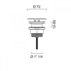 Catalano Слив плоский для раковин без перелива, цвет хром