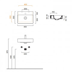 Catalano GREEN Раковина 45x35, без отв. под смеситель, покрытие Cataglaze+, цвет белый глянцевый