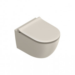 Catalano SFERA Унитаз подвесной 50x35, безободковый, смыв Tornado, покрытие Twinglaze+, без крепежа, цвет Sabbia Satinato