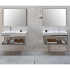 Catalano ZERO Раковина 100x50 чаша справа, с 1 отв. под смеситель, покрытие Cataglaze+, цвет белый глянцевый