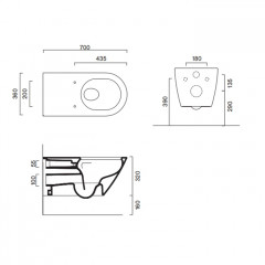 Catalano Comfort Крепежный комплект для скрытого монтажа