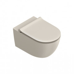 Catalano SFERA Унитаз подвесной 55x35, безободковый, смыв Tornado, покрытие Twinglaze+, без крепежа, цвет Sabbia Satinato