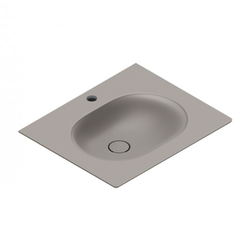 Catalano SFERA Раковина консоль 60x50, с 1 отв. под смеситель, покрытие Cataglaze+ , цвет Tortora Satinato