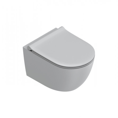 Catalano SFERA Унитаз подвесной 50x35, безободковый, смыв Tornado, покрытие Twinglaze+, без крепежа, цвет Cemento Satinato