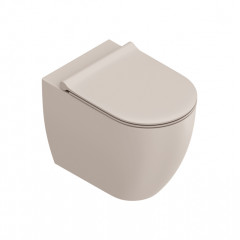 Catalano SFERA Унитаз напольный 55x35, безободковый, универс.слив, смыв Tornado, покрытие Twinglaze+, без крепежа, цвет Seta Satinato
