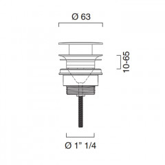 Catalano Слив плоский для раковин с переливом, цвет хром