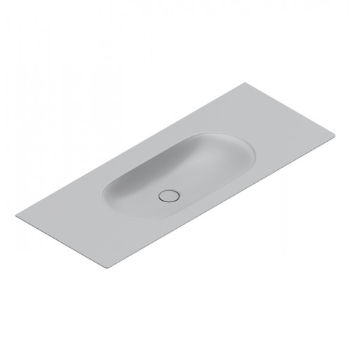 Catalano SFERA Раковина консоль 125x50, без отв. под смеситель, покрытие Cataglaze+, цвет Cemento Satinato
