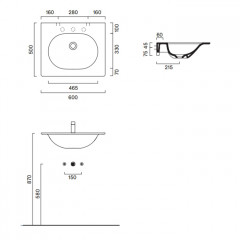 Catalano SFERA Раковина консоль 60x50, с 1 отв. под смеситель, покрытие Cataglaze+ , цвет Cemento Satinato