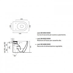 Catalano SFERA Унитаз напольный 55x35, безободковый, универс.слив, смыв Tornado, покрытие Cataglaze+, без крепежа, цвет белый глянцевый