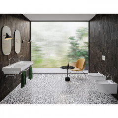 Catalano ZERO Раковина 150x50 двойная, с 2 отв. под смеситель, покрытие Cataglaze+, цвет белый глянцевый