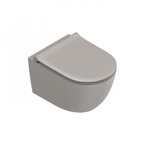 Catalano SFERA Унитаз подвесной 50x35, безободковый, смыв Tornado, покрытие Twinglaze+, без крепежа, цвет Tortora Satinato