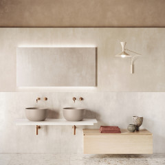 Catalano SFERA Раковина 42 h22 накладная, без отв. под смеситель, покрытие Cataglaze+, цвет Seta Satinato