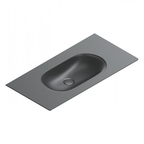 Catalano SFERA Раковина консоль 100x50, без отв. под смеситель, покрытие Cataglaze+, цвет черный матовый