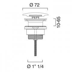 Catalano Слив для раковины без перелива, цвет белый глянцевый