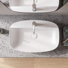 Catalano ALVEA Раковина 60x40 встраиваемая, с 1 отв. под смеситель, покрытие Cataglaze+ , цвет белый матовый