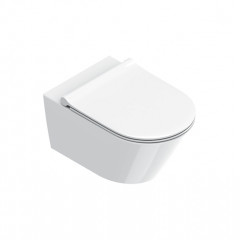 Catalano Zero Унитаз подвесной 55x35, безободковый, смыв Tornado, покрытие Cataglaze+, без крепежа, цвет белый глянцевый