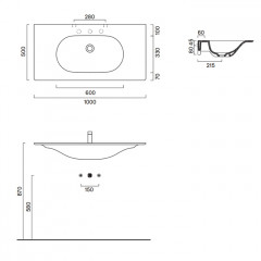 Catalano SFERA Раковина консоль 100x50, без отв. под смеситель, покрытие Cataglaze+, цвет белый матовый