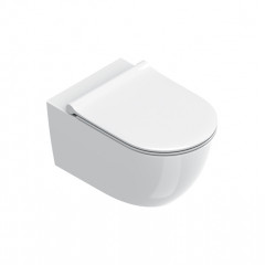 Catalano SFERA Унитаз подвесной 55x35, безободковый, смыв Tornado, покрытие Cataglaze+, без крепежа, цвет белый глянцевый