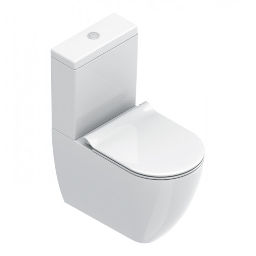 Catalano SFERA Унитаз моноблок 63x36, безободковый, покрытие Cataglaze+, без крепежа, цвет белый глянцевый