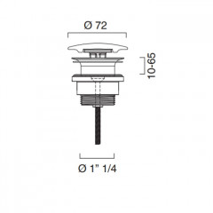 Catalano Слив для раковины без перелива, цвет черный матовый