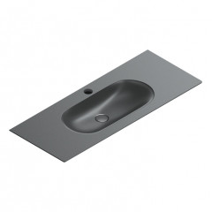 Catalano SFERA Раковина консоль 125x50, с 1 отв. под смеситель, покрытие Cataglaze+ , цвет черный матовый