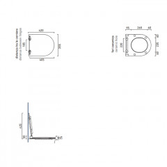 Catalano ZERO 46 Сиденье SLIM с микролифтом, цвет белый глянцевый