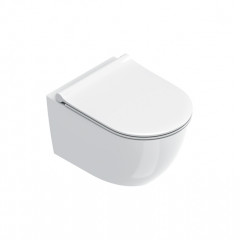 Catalano SFERA Унитаз подвесной 50x35, безободковый, смыв Tornado, покрытие Cataglaze+, без крепежа, цвет белый глянцевый