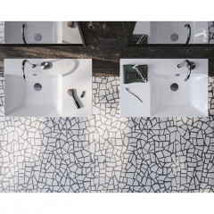 Catalano ZERO Раковина 75x50 чаша справа, с 1 отв. под смеситель, покрытие Cataglaze+, цвет белый глянцевый