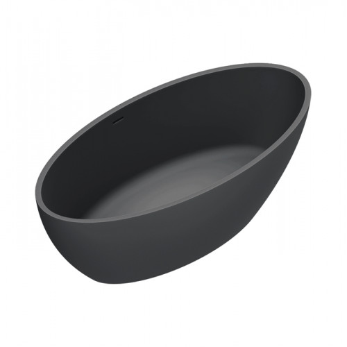 Catalano SOLID Ванна 165x80h52 с переливом, сифон в комплекте, цвет черный матовый