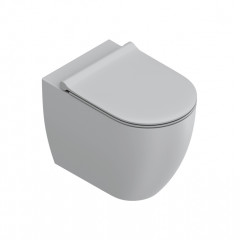 Catalano SFERA Унитаз напольный 55x35, безободковый, универс.слив, смыв Tornado, покрытие Twinglaze+, без крепежа, цвет Cemento Satinato